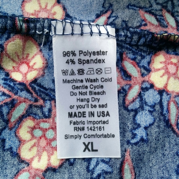 LulaRoe Irma Tunic Tee, Size XL - Picture 5 of 6